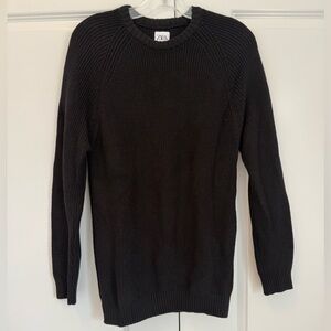 Zara Men's Black Knit Sweater Size M